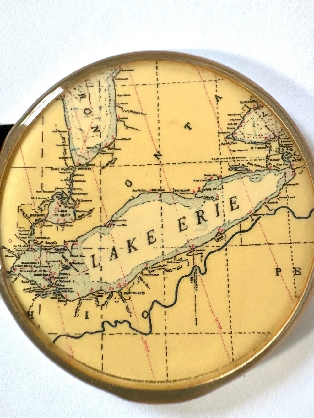 Men’s Lake Erie Map Money Clip — Made in Maine New in Original Box